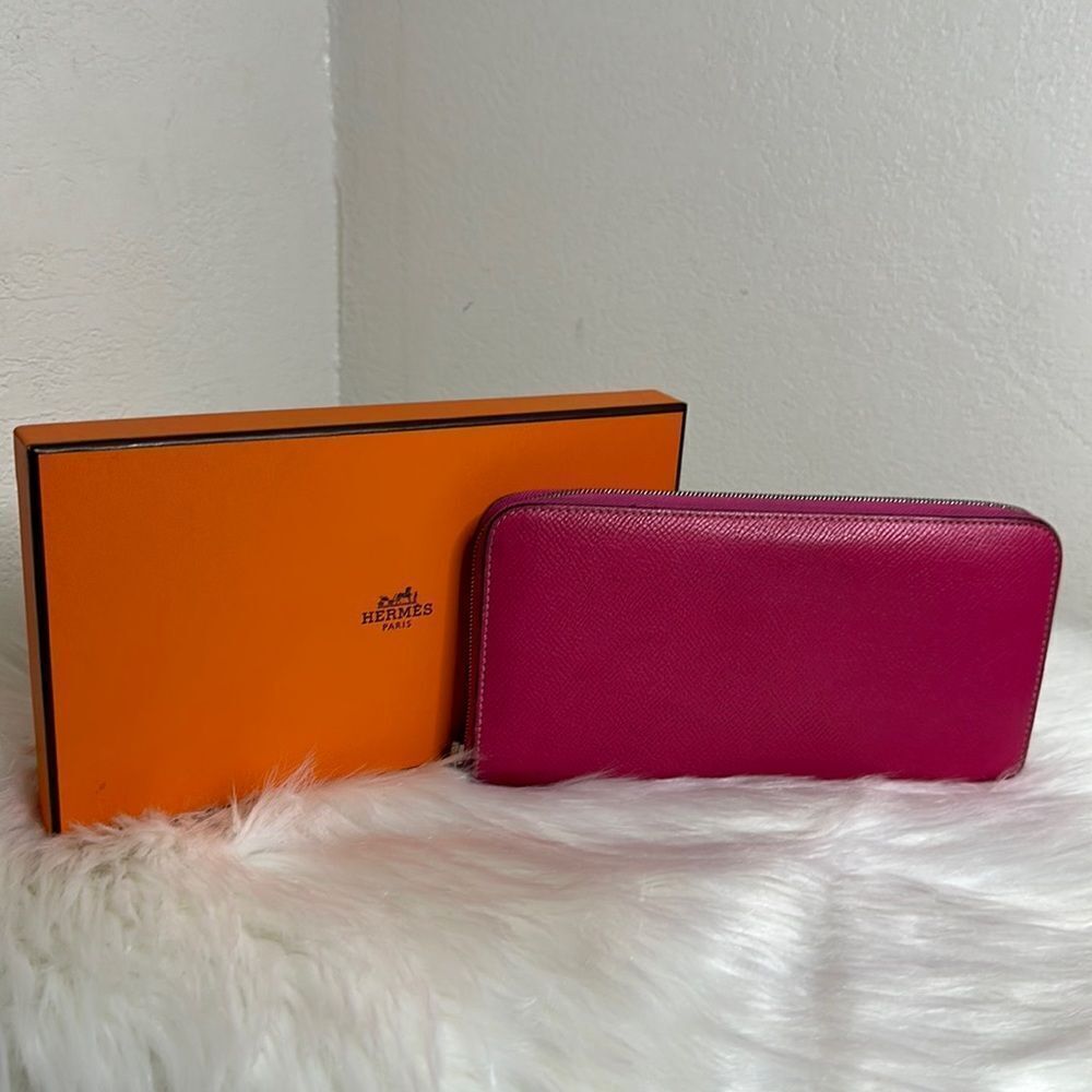 💯Authentic Hermes Azap zipped Long Wallet 🍀